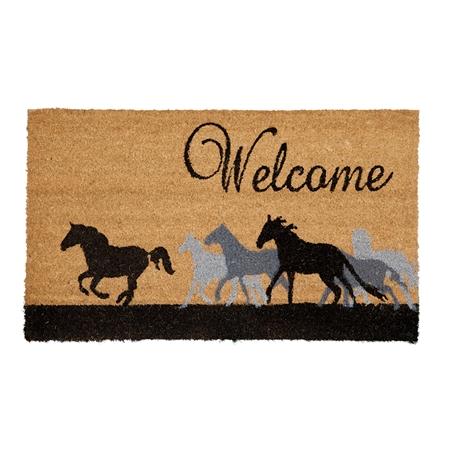 Welcome Horses Running Entrance Mat